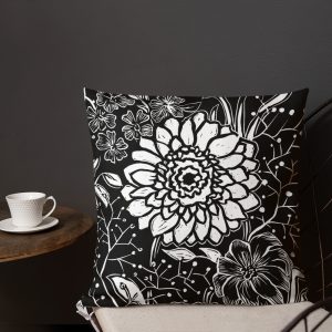 Pillow with gerbera flower