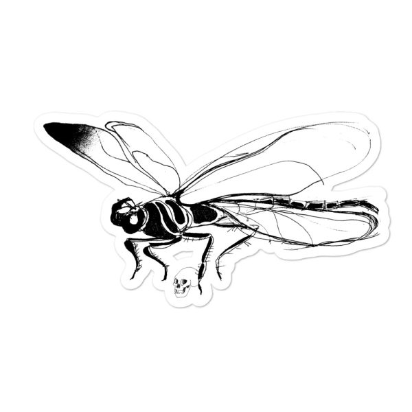 Dragonfly sticker. Uzlīme Melnā spāre.